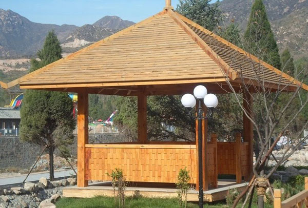    的木凉亭是怎样制作出来的